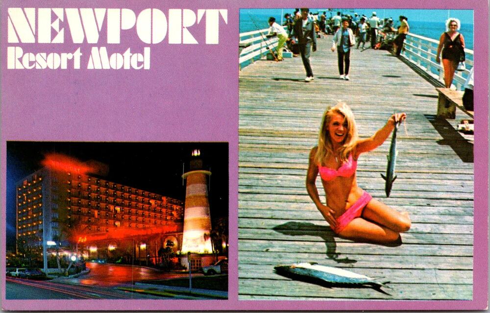 Newport Resort Motel in Miami Beach FL Vintage Postcard SP6-18